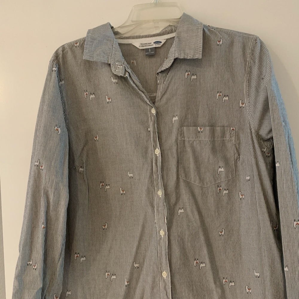 Old Navy Llama button down L